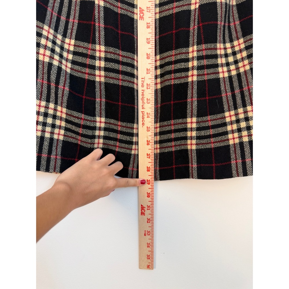 Jil Sander+ Plaid Wool Cashmere Blazer Women 38 IT Black Tan Red Italian Luxury - Picture 11 of 12